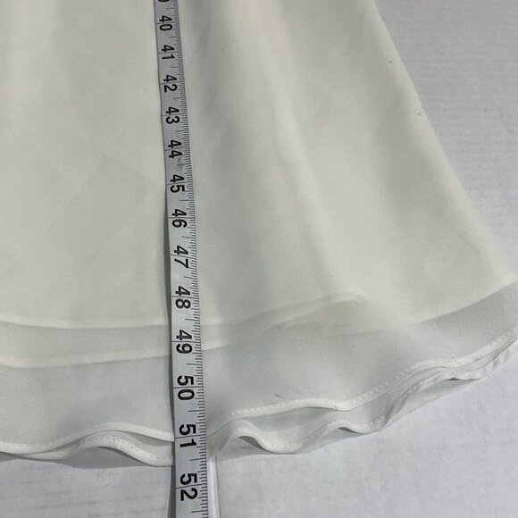 Vintage Cachet Gown 8P Ivory Floral Lace Bodice Off Shoulder Chiffon Layered Y2K - Picture 5 of 10